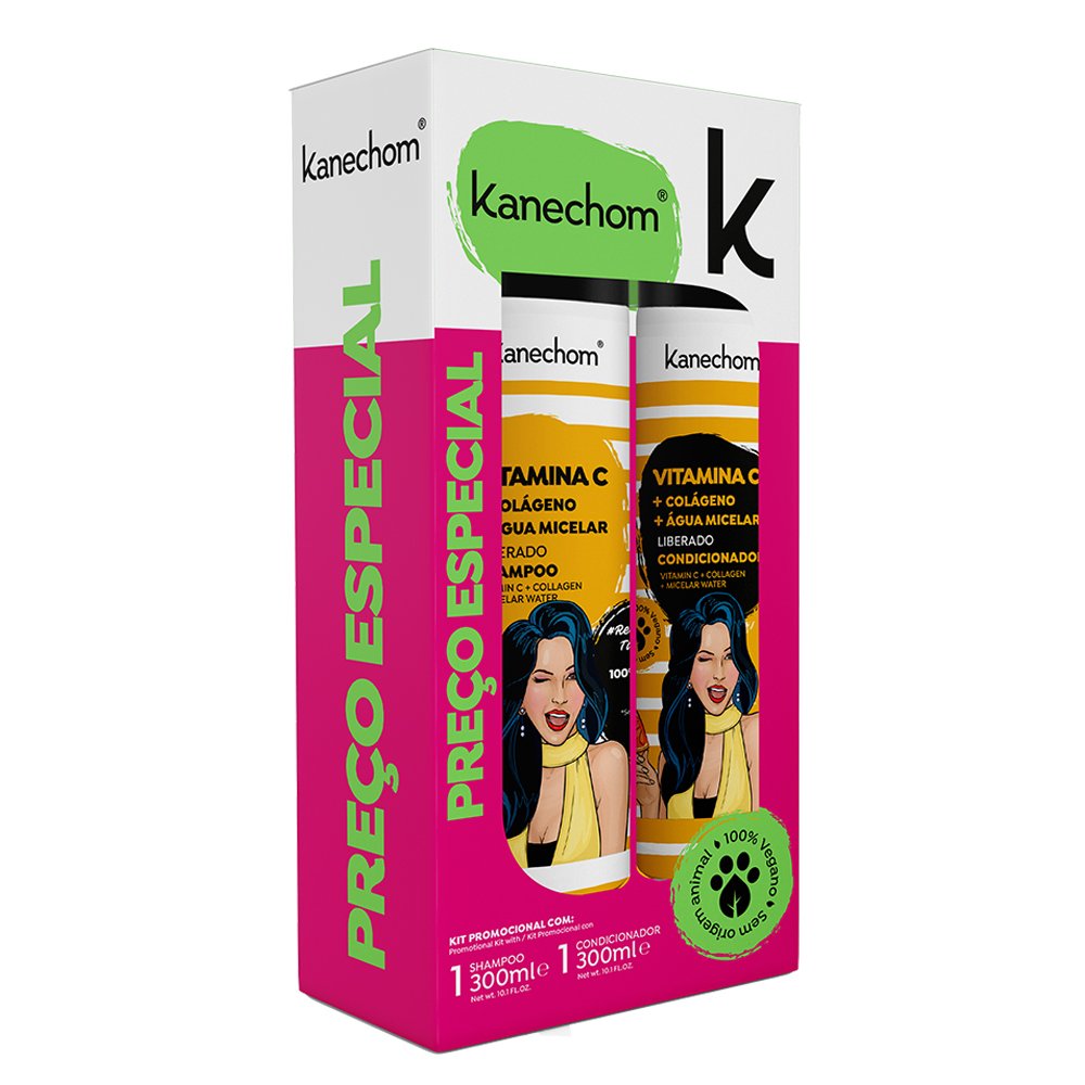 Kit Shampoo e Condicionador Kanechom Vitamina C 300Ml Cada