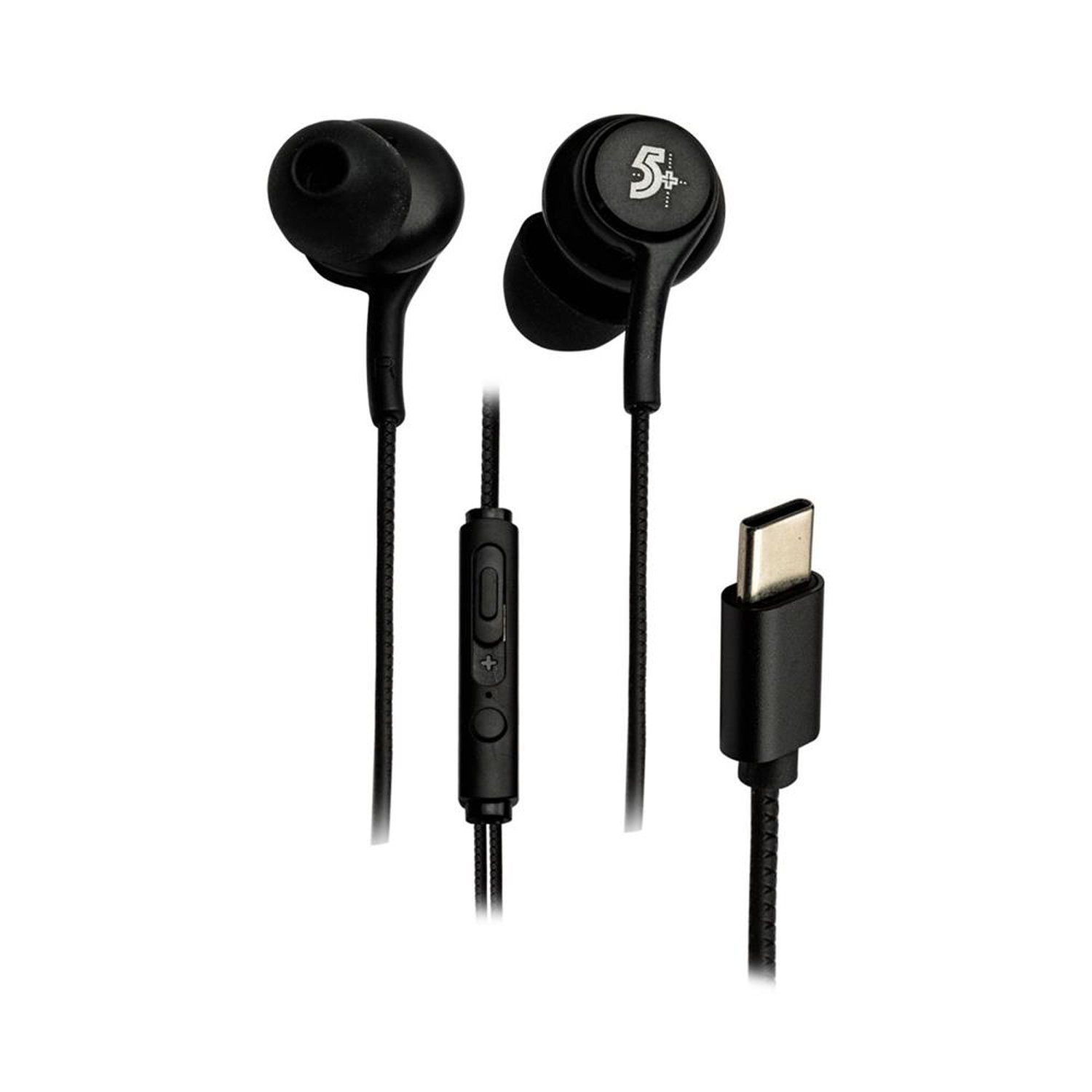 Fone De Ouvido Com Fio 5+, Auricular, Usb-c - Preto - 043-0040