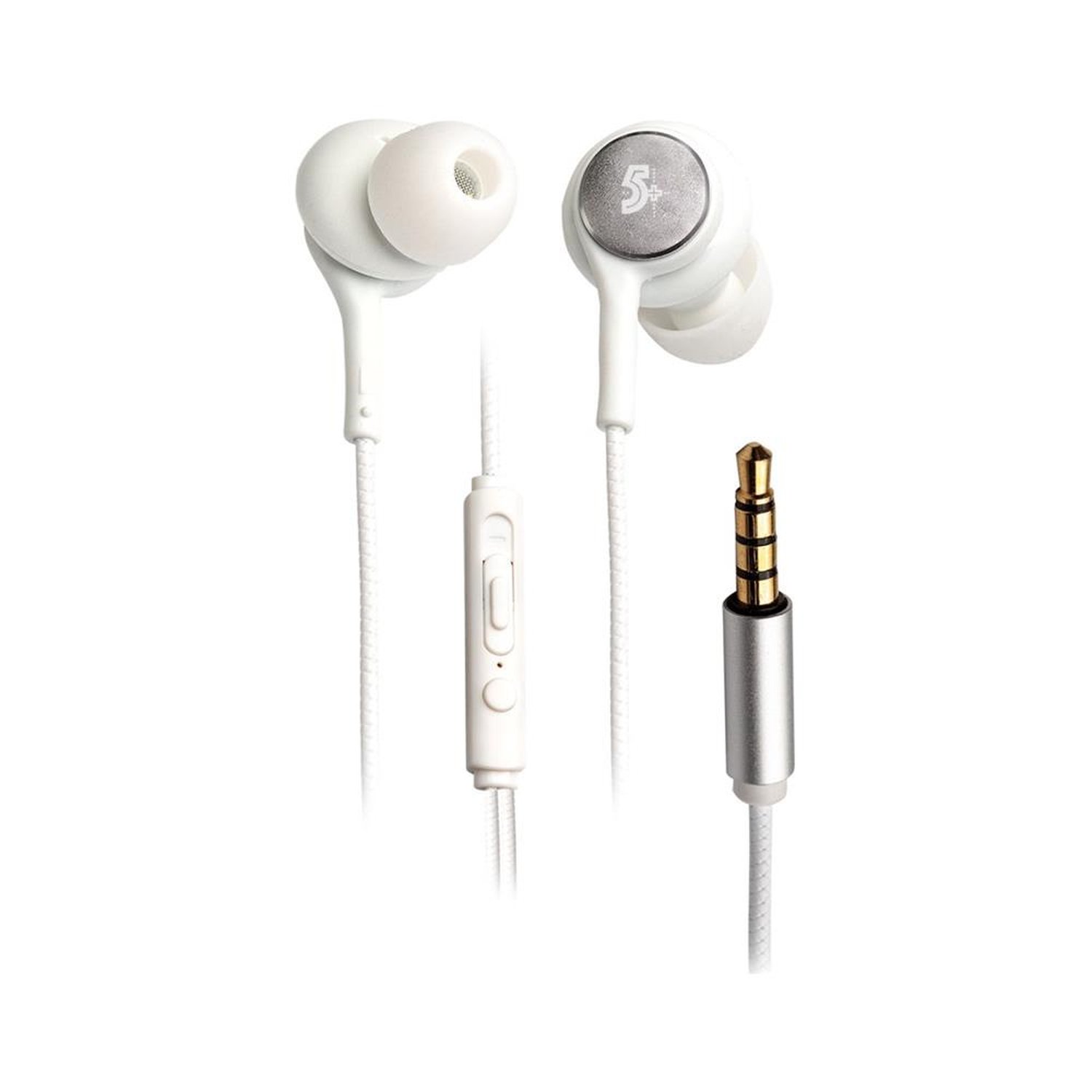 Fone de Ouvido com Microfone Intra-Auricular In Ear Cabo 1,2m Branco 5+