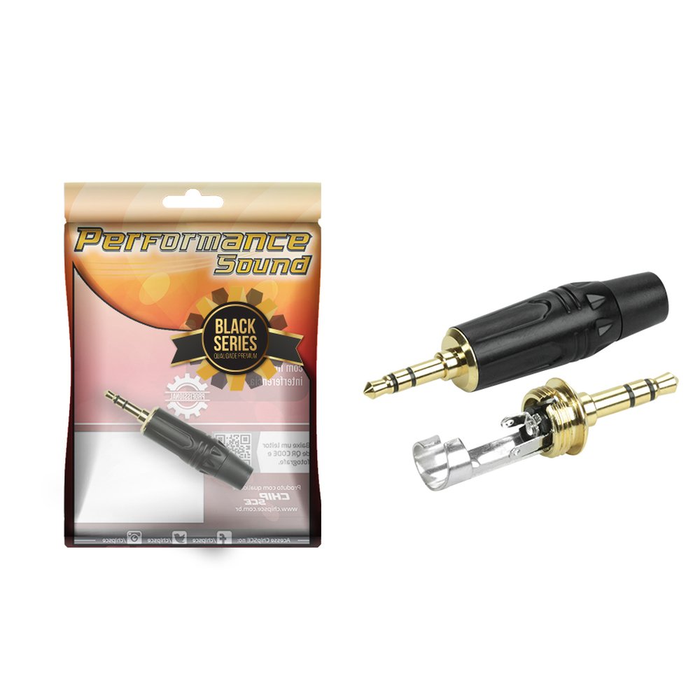 Plug P2 Black Series - P2 Estéreo - Macho