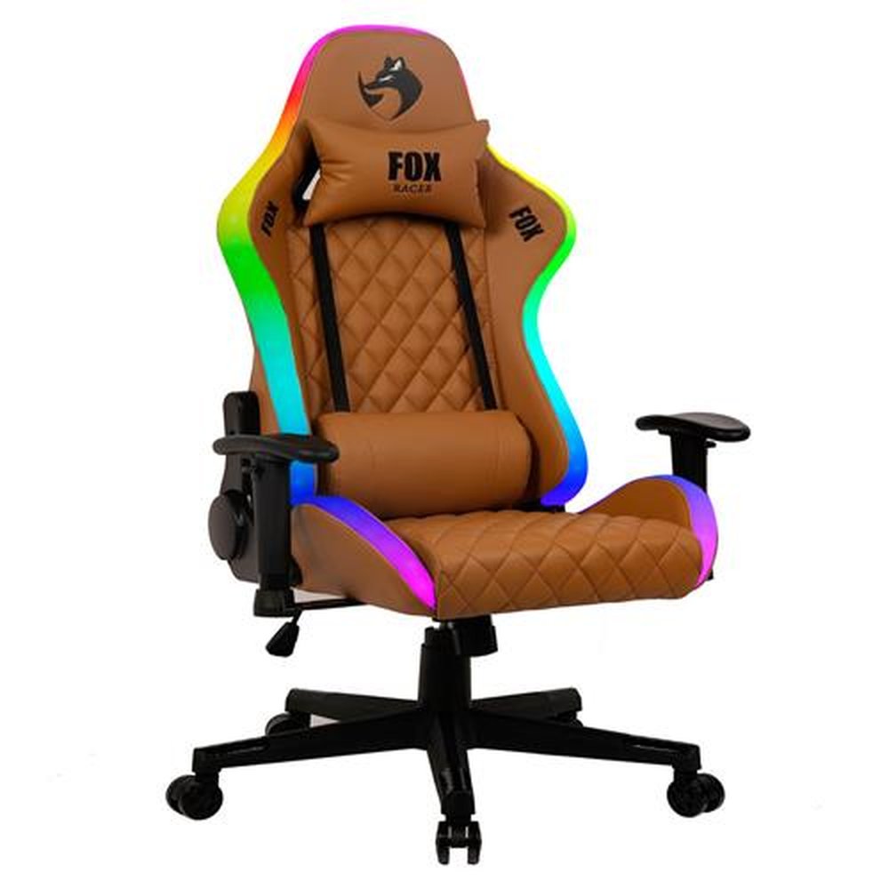 Cadeira Gamer Fox Racer Rgb Marrom Com Iluminação (Led)