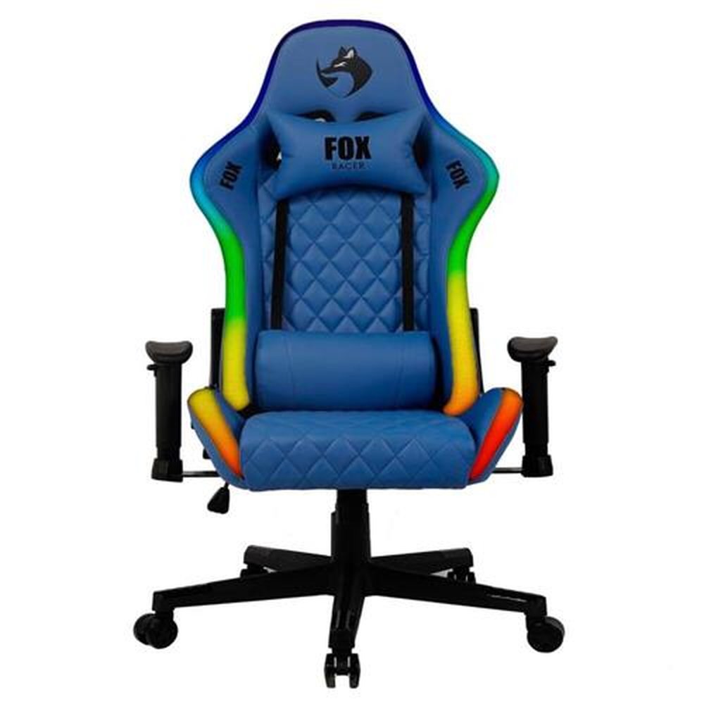 Cadeira Gamer Fox Racer RGB Azul com Iluminação (Led)