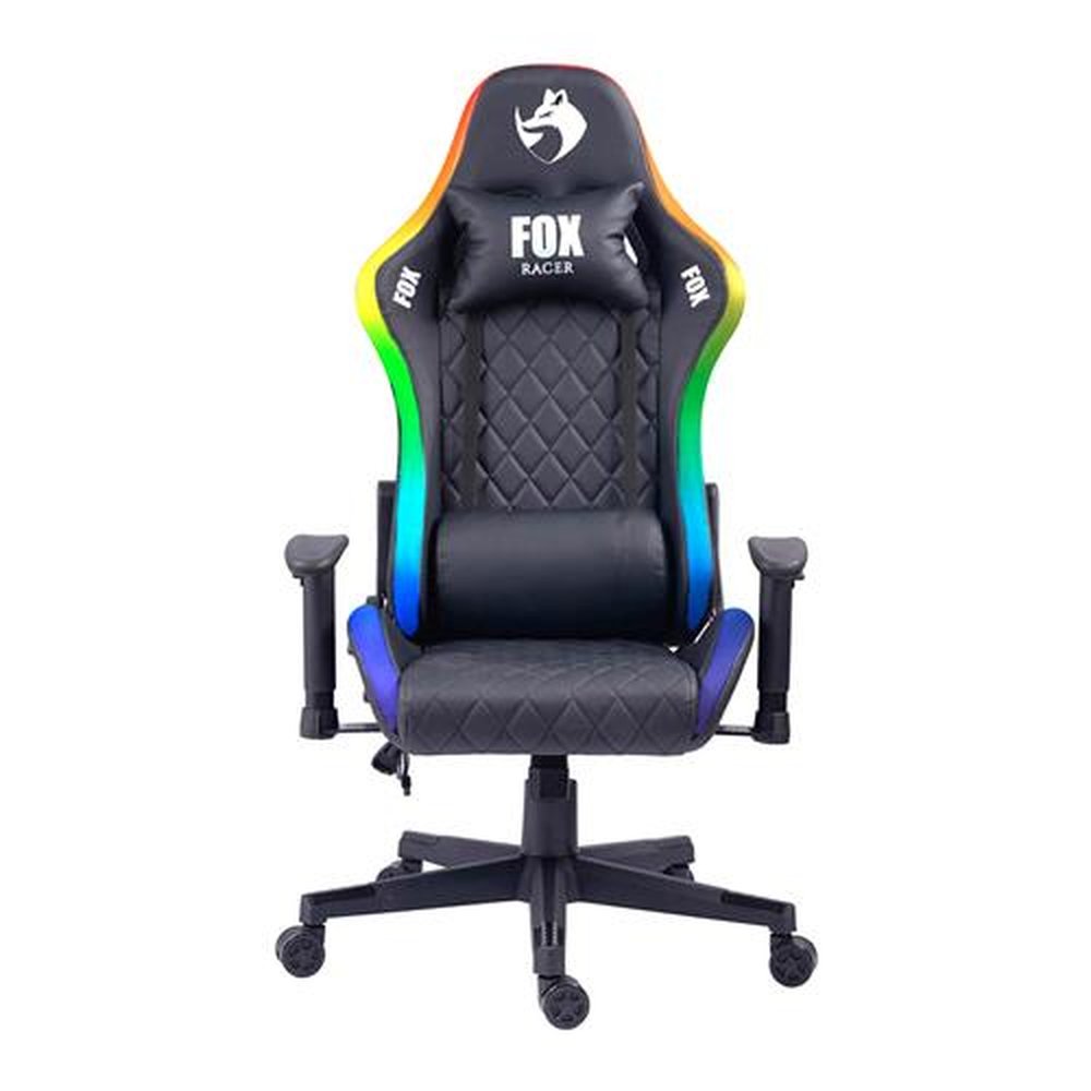Cadeira Gamer Fox Racer RGB Preto com Iluminação e Alto-Falante