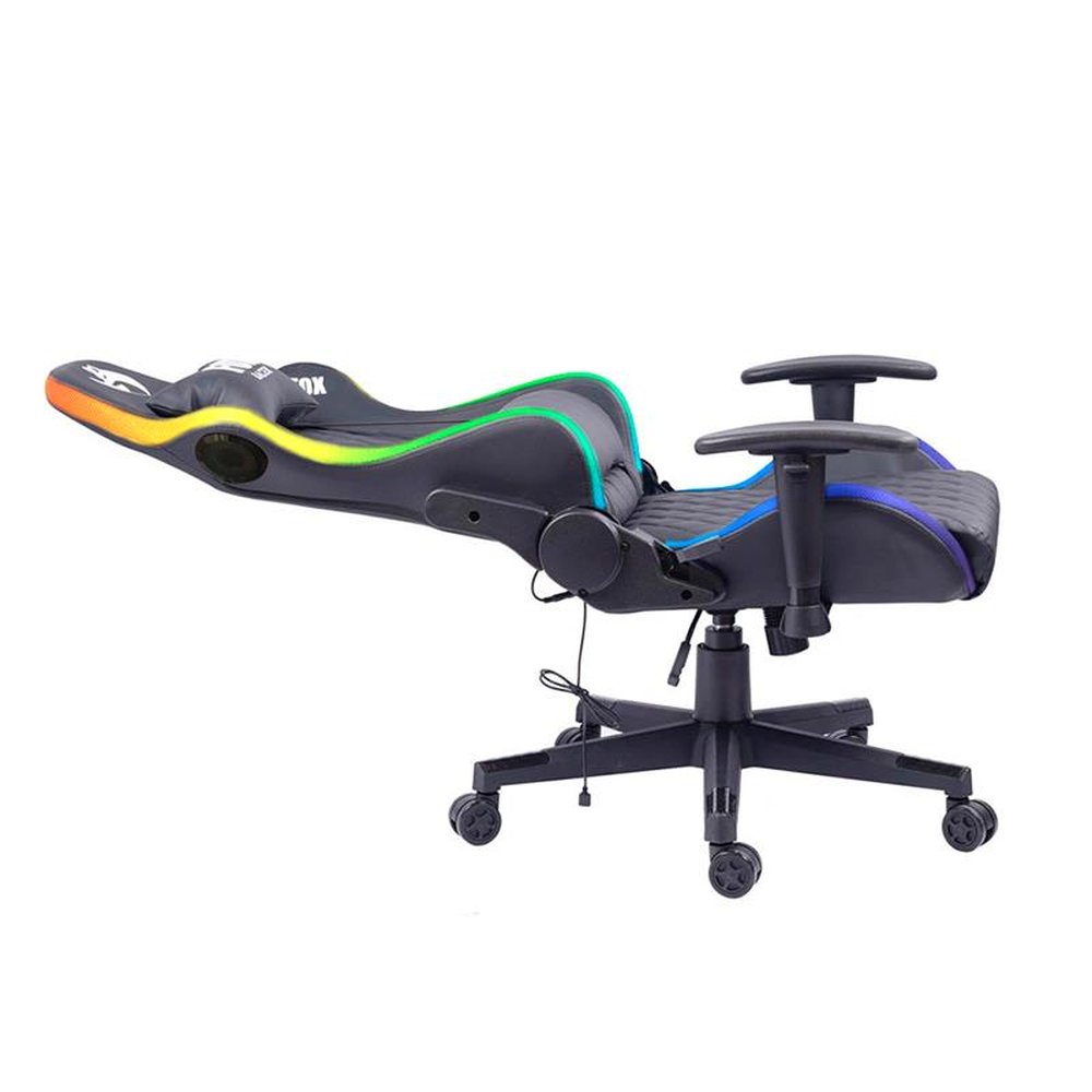 Cadeira Gamer Fox Racer RGB Preto com Iluminação e Alto-Falante