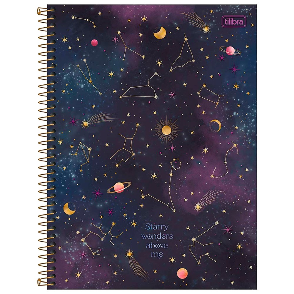 Caderno Espiral Tilibra Universitário - Capa Dura 16 Matérias Magic 256 Folhas - Embalagem com 2 Unidades