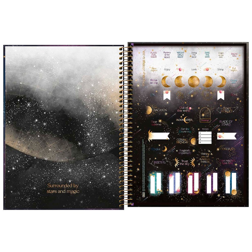 Caderno Espiral Tilibra Universitário - Capa Dura 16 Matérias Magic 256 Folhas - Embalagem com 2 Unidades