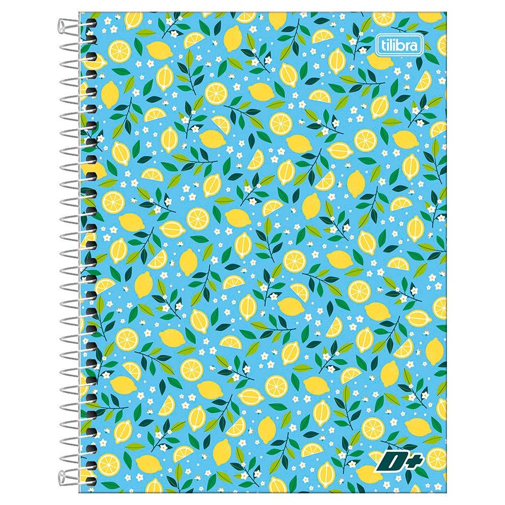 Caderno Espiral Tilibra Colegial - Capa Dura 10m D+ Feminino 200 Folhas - Embalagem com 4 Unidades