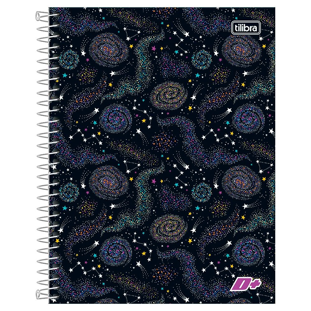 Caderno Espiral Tilibra Colegial - Capa Dura 10m D+ Feminino 200 Folhas - Embalagem com 4 Unidades