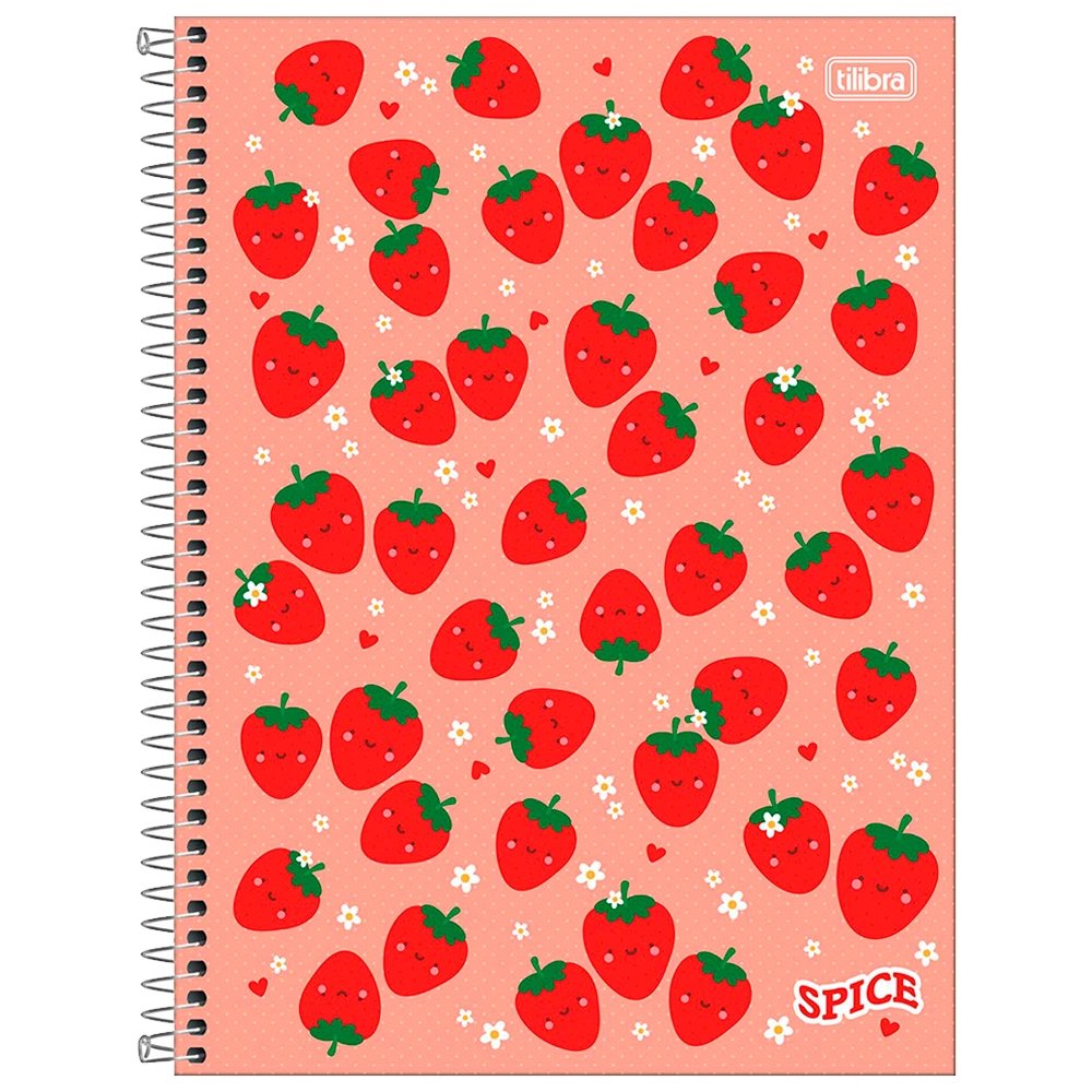 Caderno Espiral Tilibra Universitário - Capa Dura 01 Matéria Spice Feminino 80 Folhas - Embalagem com 4 Unidades
