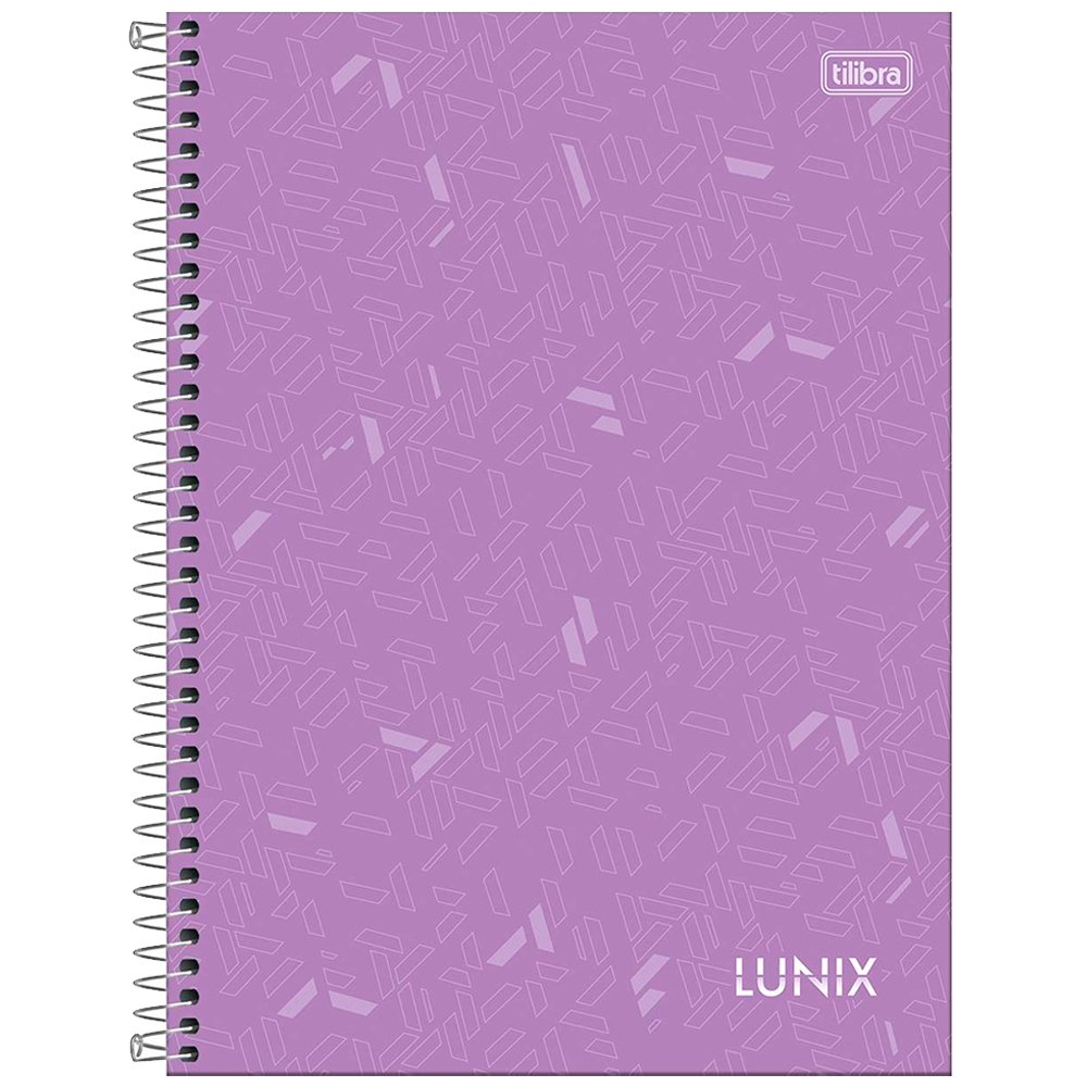 Caderno Espiral Universitário Capa Dura 16 Matérias Tilibra Lunix 256 Folhas - Embalagem com 2 Unidades