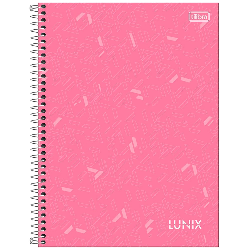 Caderno Espiral Universitário Capa Dura 16 Matérias Tilibra Lunix 256 Folhas - Embalagem com 2 Unidades
