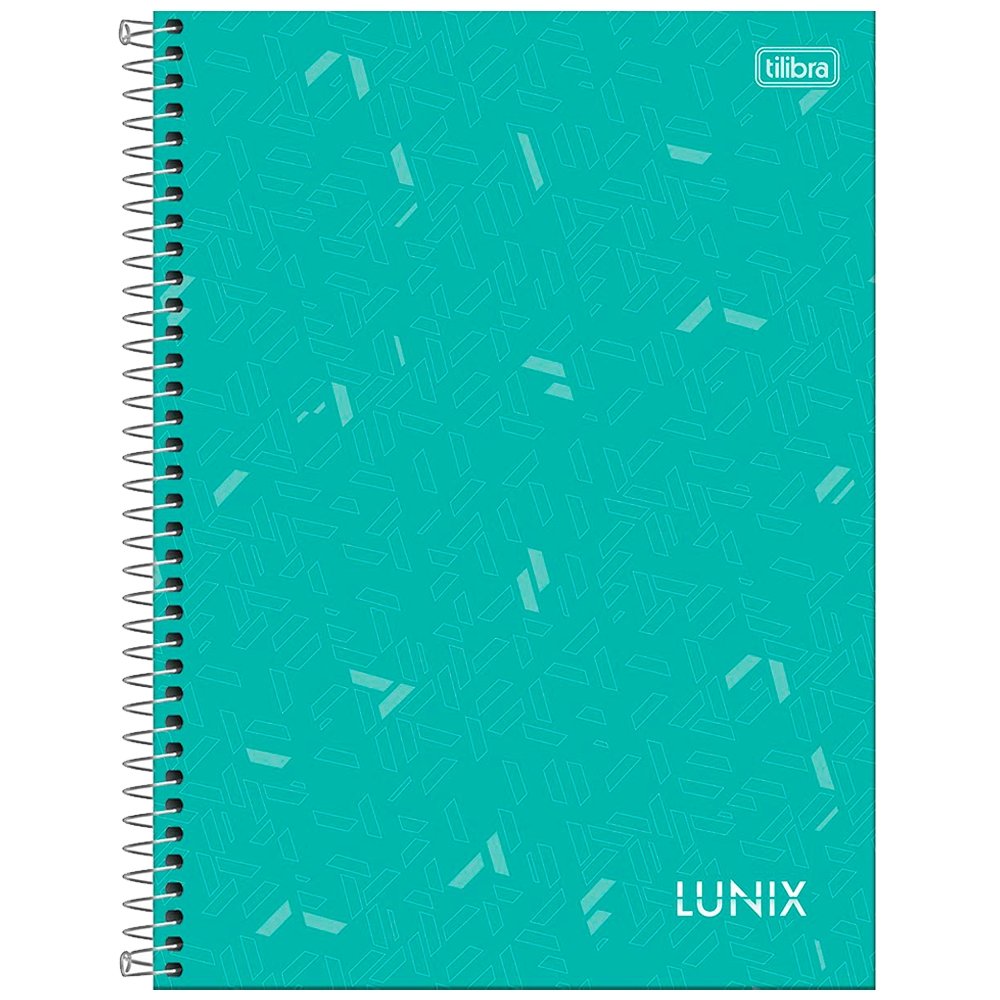 Caderno Espiral Universitário Capa Dura 16 Matérias Tilibra Lunix 256 Folhas - Embalagem com 2 Unidades