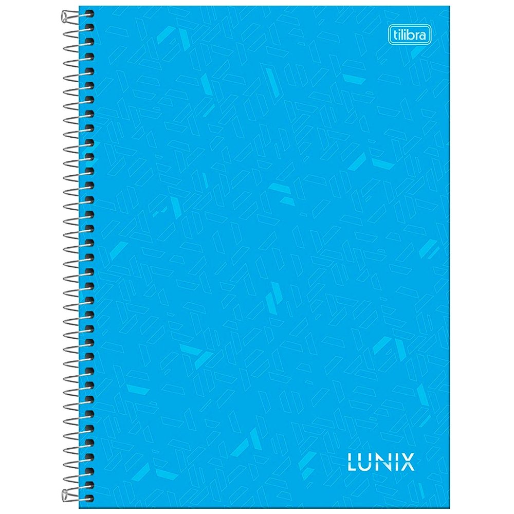 Caderno Espiral Universitário Capa Dura 16 Matérias Tilibra Lunix 256 Folhas - Embalagem com 2 Unidades