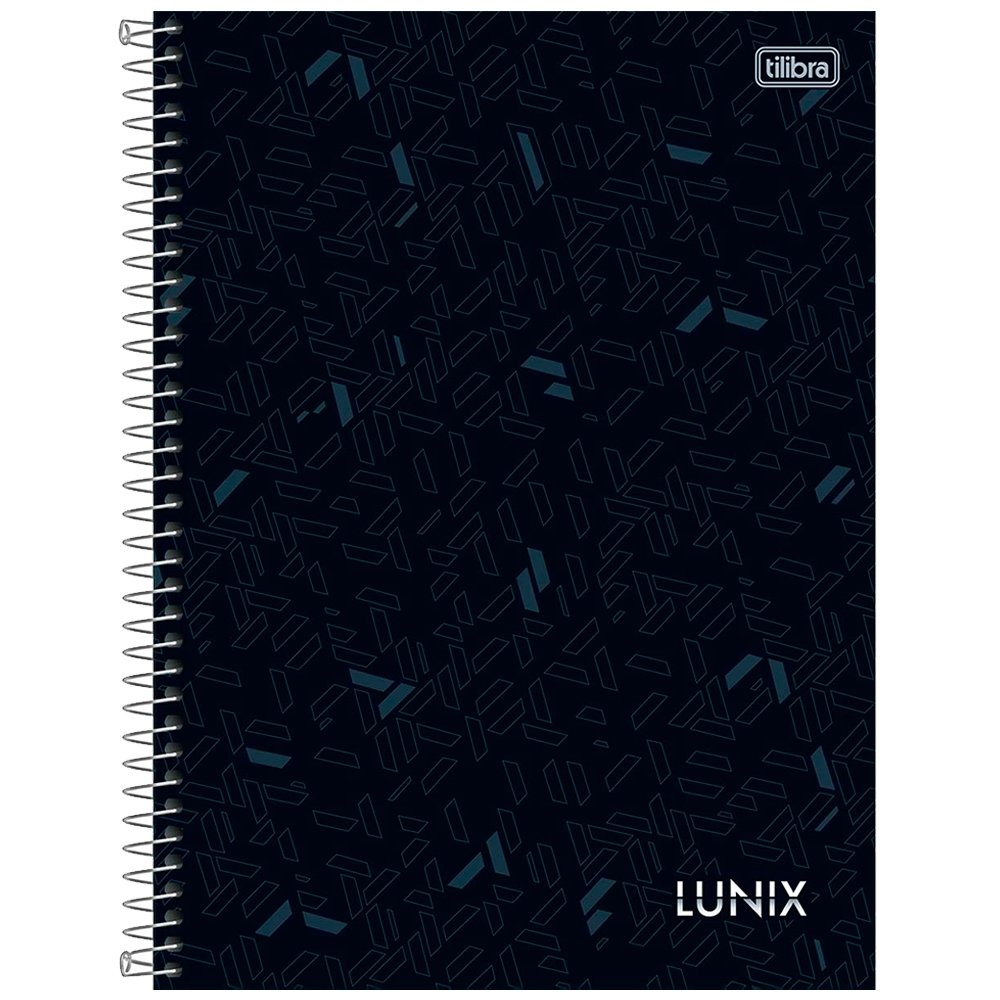 Caderno Espiral Universitário Capa Dura 16 Matérias Tilibra Lunix 256 Folhas - Embalagem com 2 Unidades