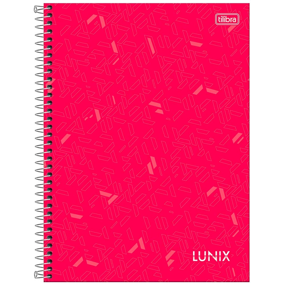 Caderno Espiral Universitário Capa Dura 16 Matérias Tilibra Lunix 256 Folhas - Embalagem com 2 Unidades