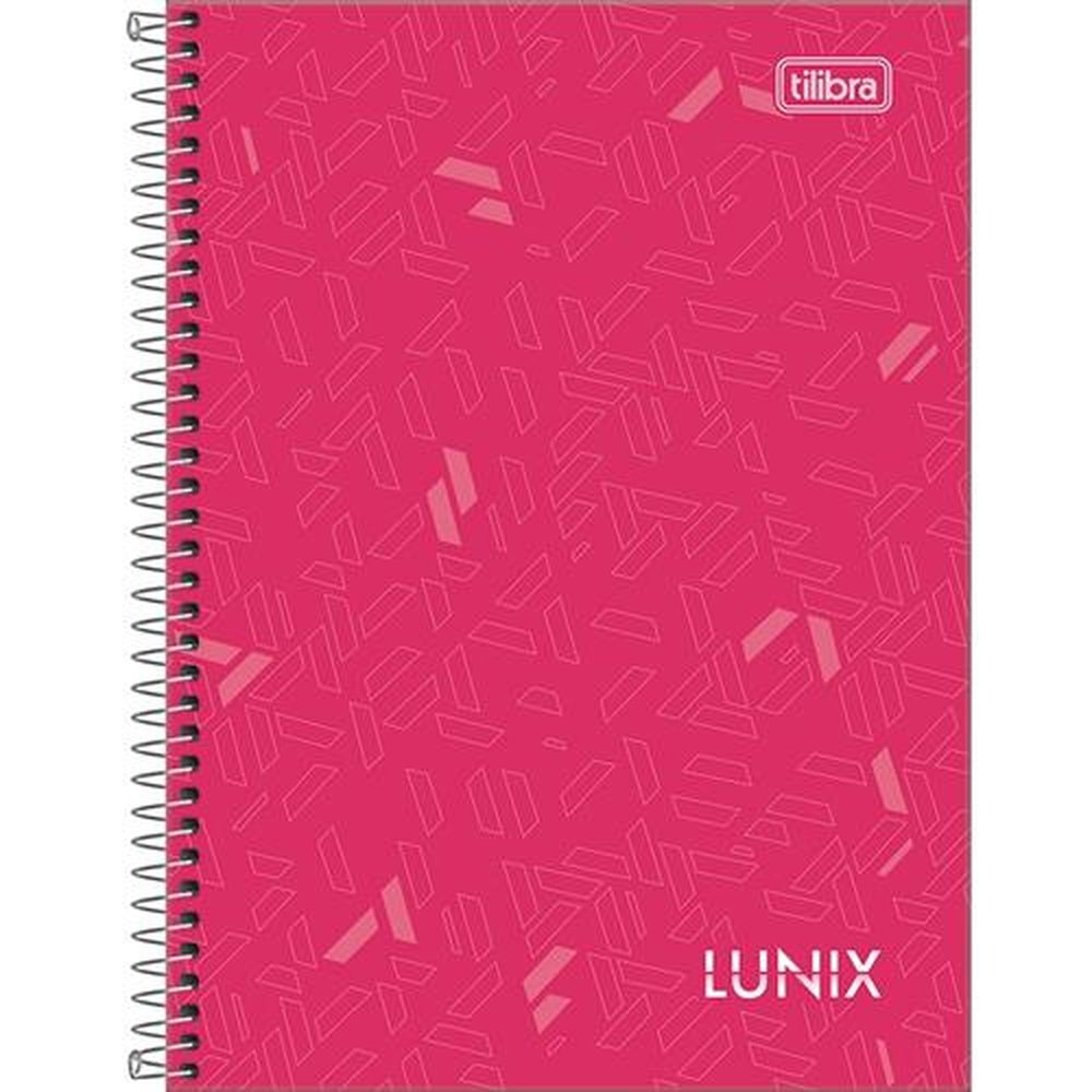 Caderno Espiral 1/4 Tilibra Capa Dura Lunix 160 Folhas - Embalagem com 4 Unidades