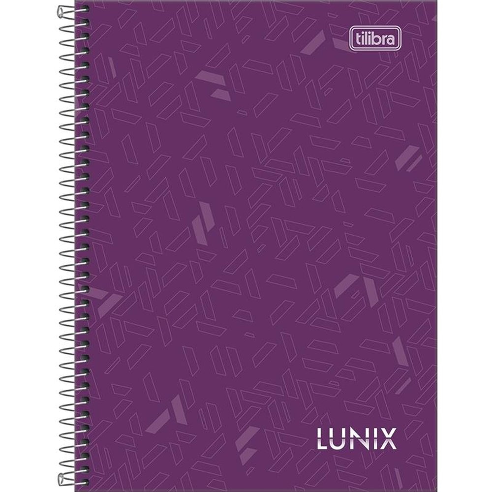 Caderno Espiral 1/4 Tilibra Capa Dura Lunix 160 Folhas - Embalagem com 4 Unidades