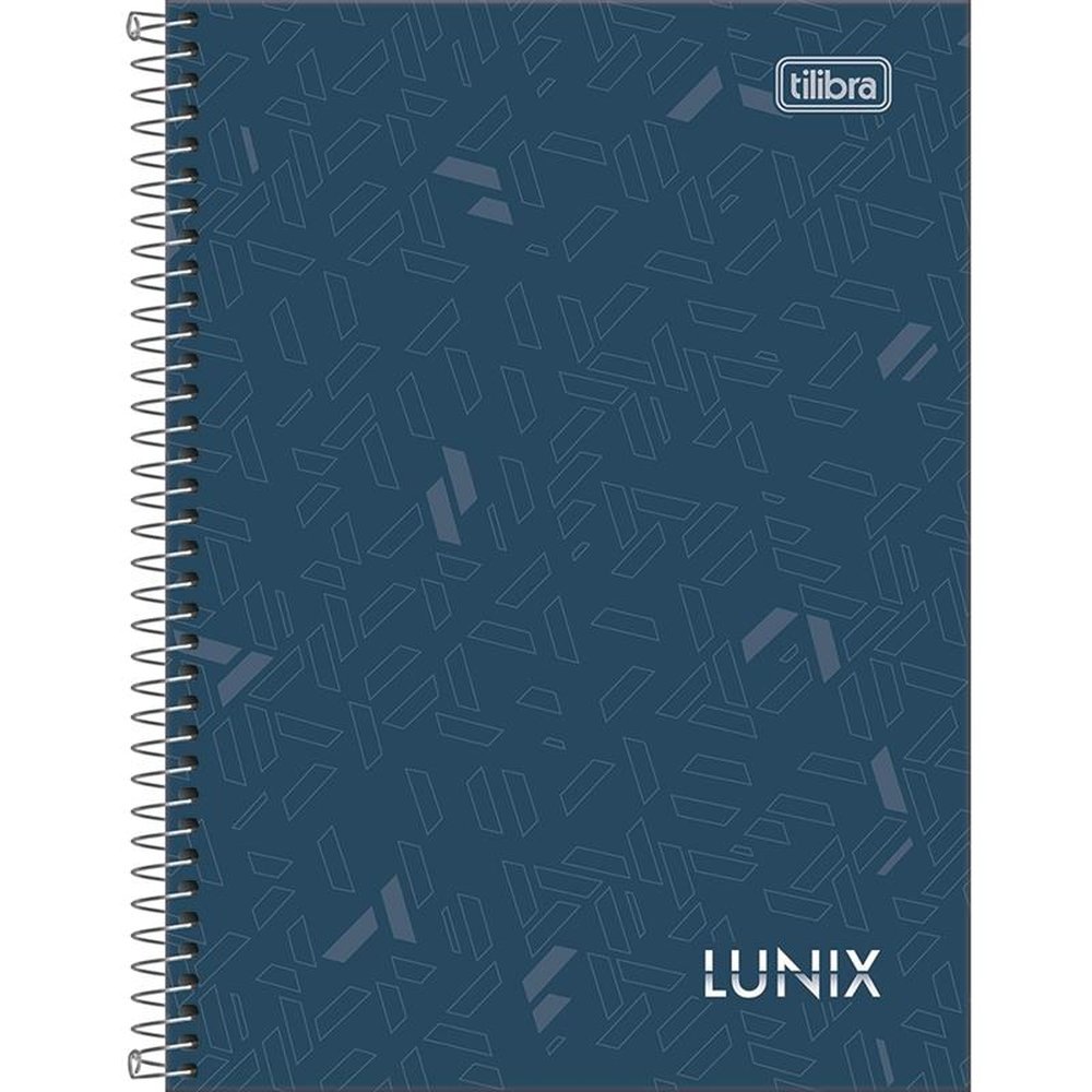 Caderno Espiral 1/4 Tilibra Capa Dura Lunix 160 Folhas - Embalagem com 4 Unidades