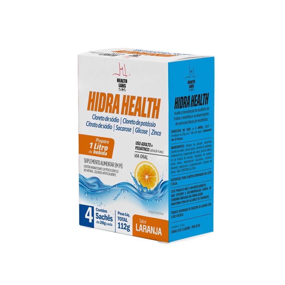 Hidra Health 4 Saches 28g Laranja