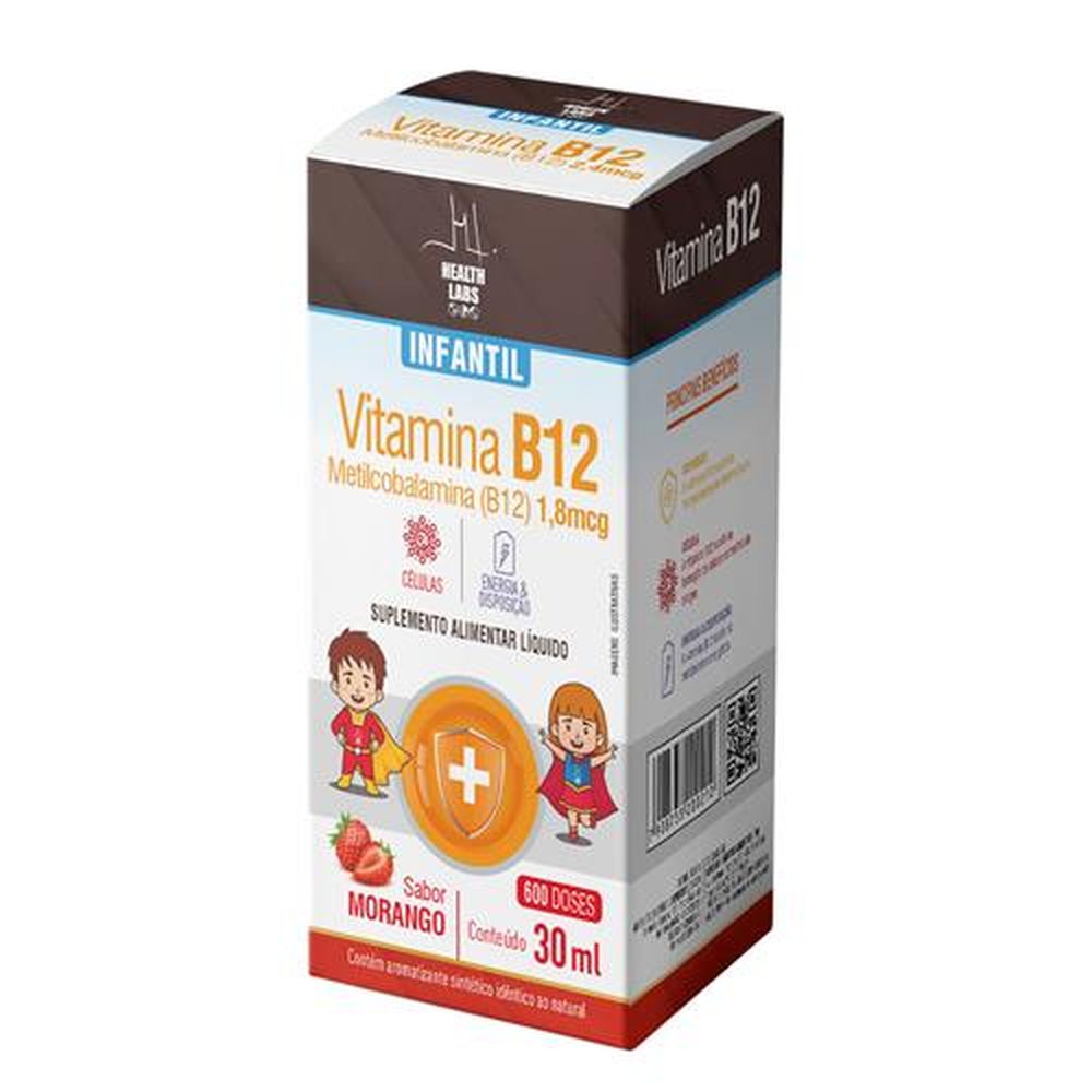 Vitamina B12 30ml Infantil Morango