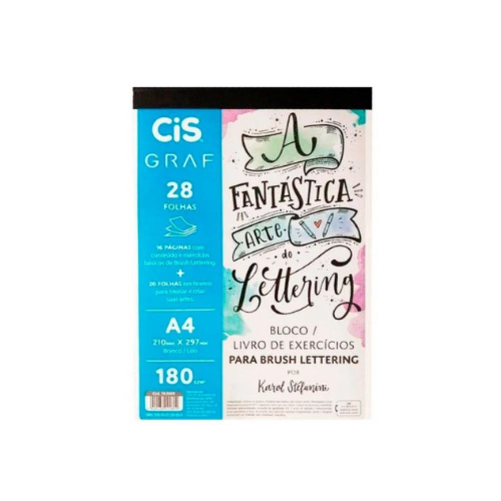 Livro Bloco Lettering Cis A 4 180 G / M 28 Folhas