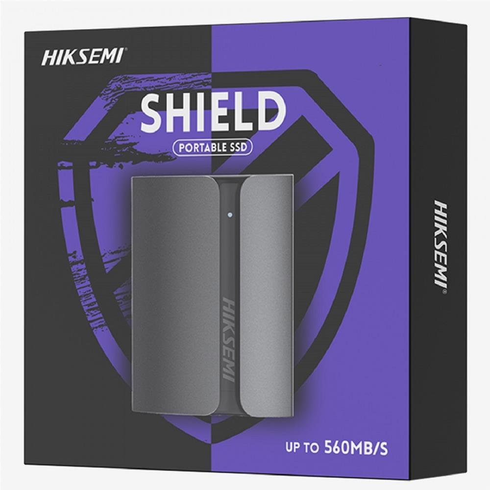 SSD Externo Hikvision T300S, 512GB, 2.5, Sata III, 6GB/s, Leitura 560MB/s e Gravação 500MB/s, HS-ESSD-T300S-512G Black