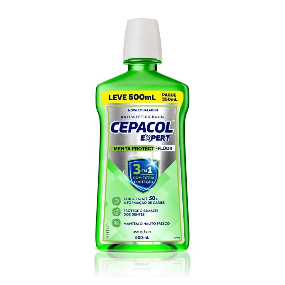 Enxaguante Bucal Cepacol 500Ml Fluor Leve 500 Pague 350