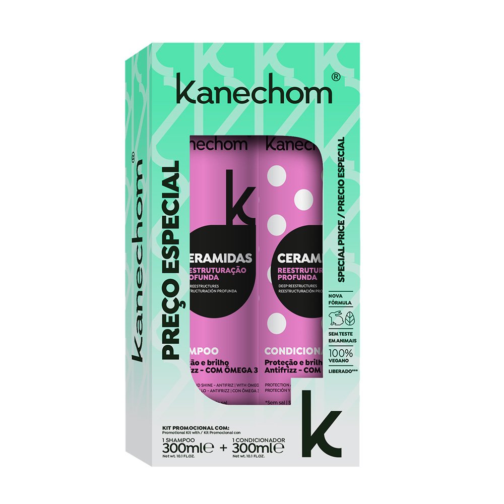 Kit Shampoo E Condicionador Kanechom Ceramidas 300Ml Cada