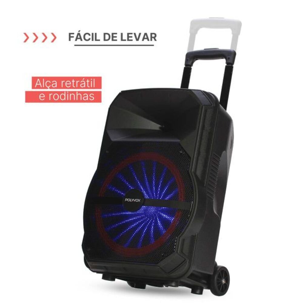 Caixa De Som Amplificada Polyvox XC-715T 700W Bluetooth