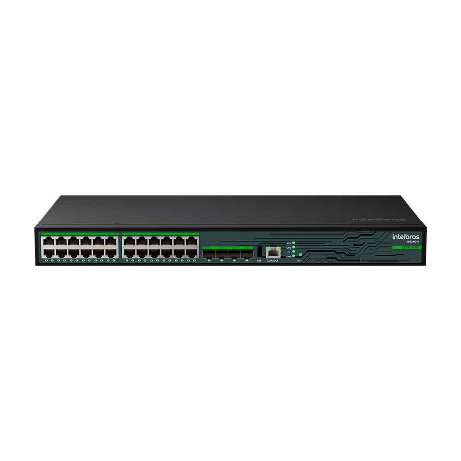 Switch Gerenciavel Intelbras S3028g-b, L3, 24p Gigabit, 4p Sfp+ - 4760080