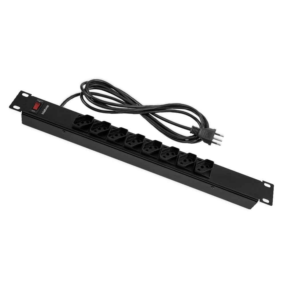 Filtro De Linha Intelbras 8t Epr 208 Rack 19" 1u Cabo 1m Preto 4824300