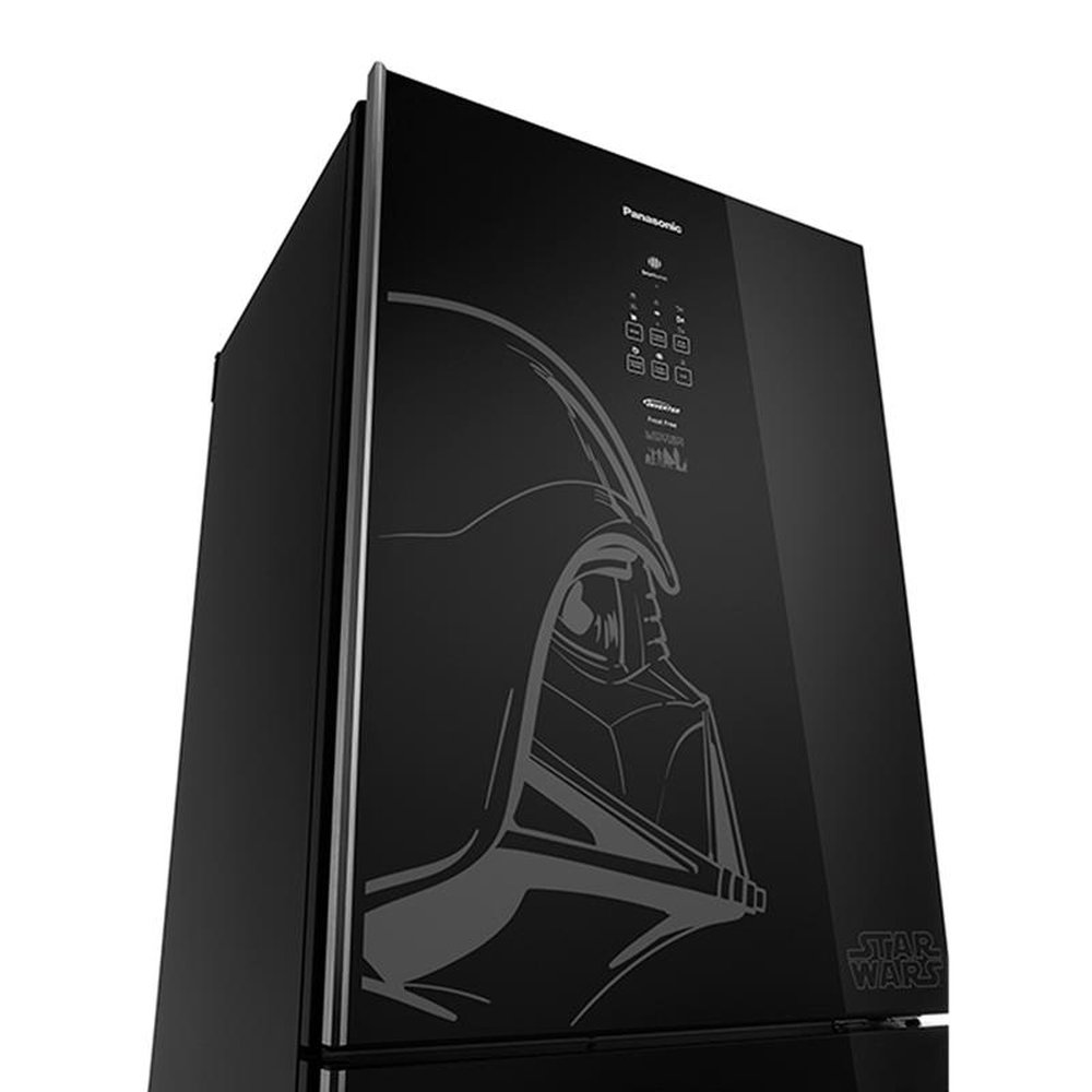 Refrigerador Panasonic 425 Litros NR-BB53GV3D | Star Wars Black Glass, 2 Portas, 220V