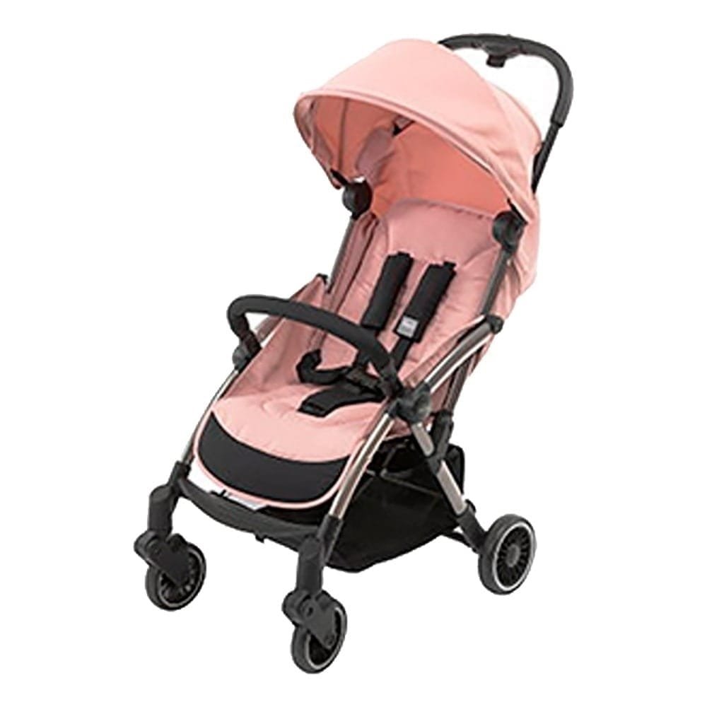 Carrinho de Bebê Chicco Cheerio Jet Blossom - 4 Rodas, Preto/Rosa