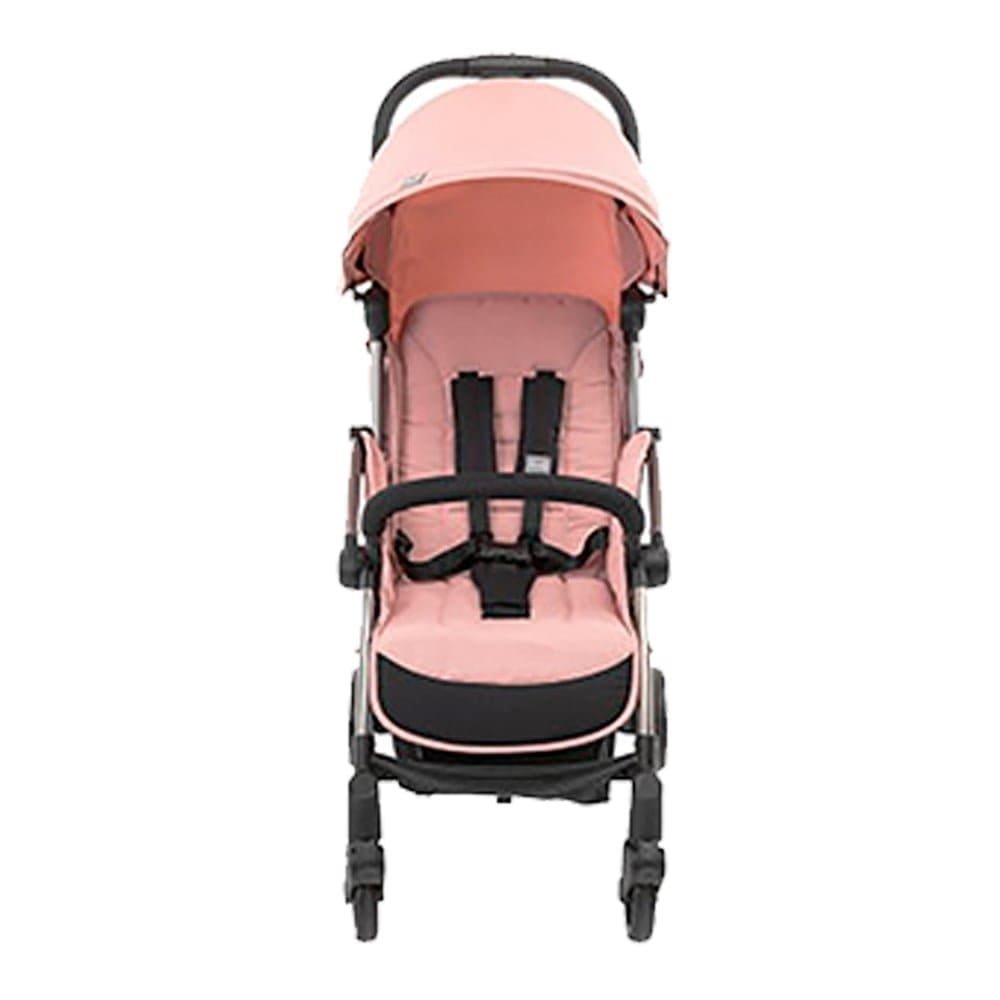 Carrinho de Bebê Chicco Cheerio Jet Blossom - 4 Rodas, Preto/Rosa
