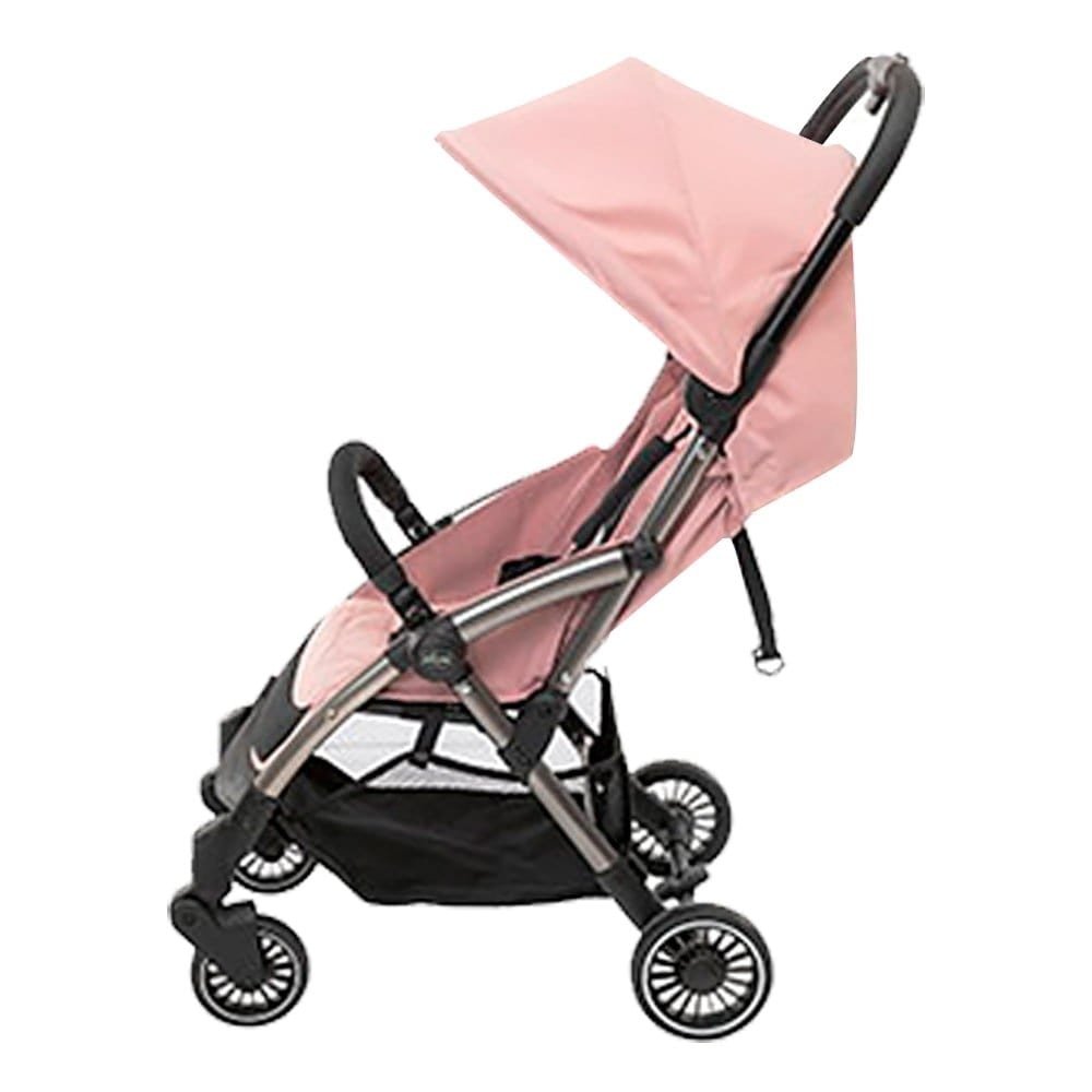 Carrinho de Bebê Chicco Cheerio Jet Blossom - 4 Rodas, Preto/Rosa