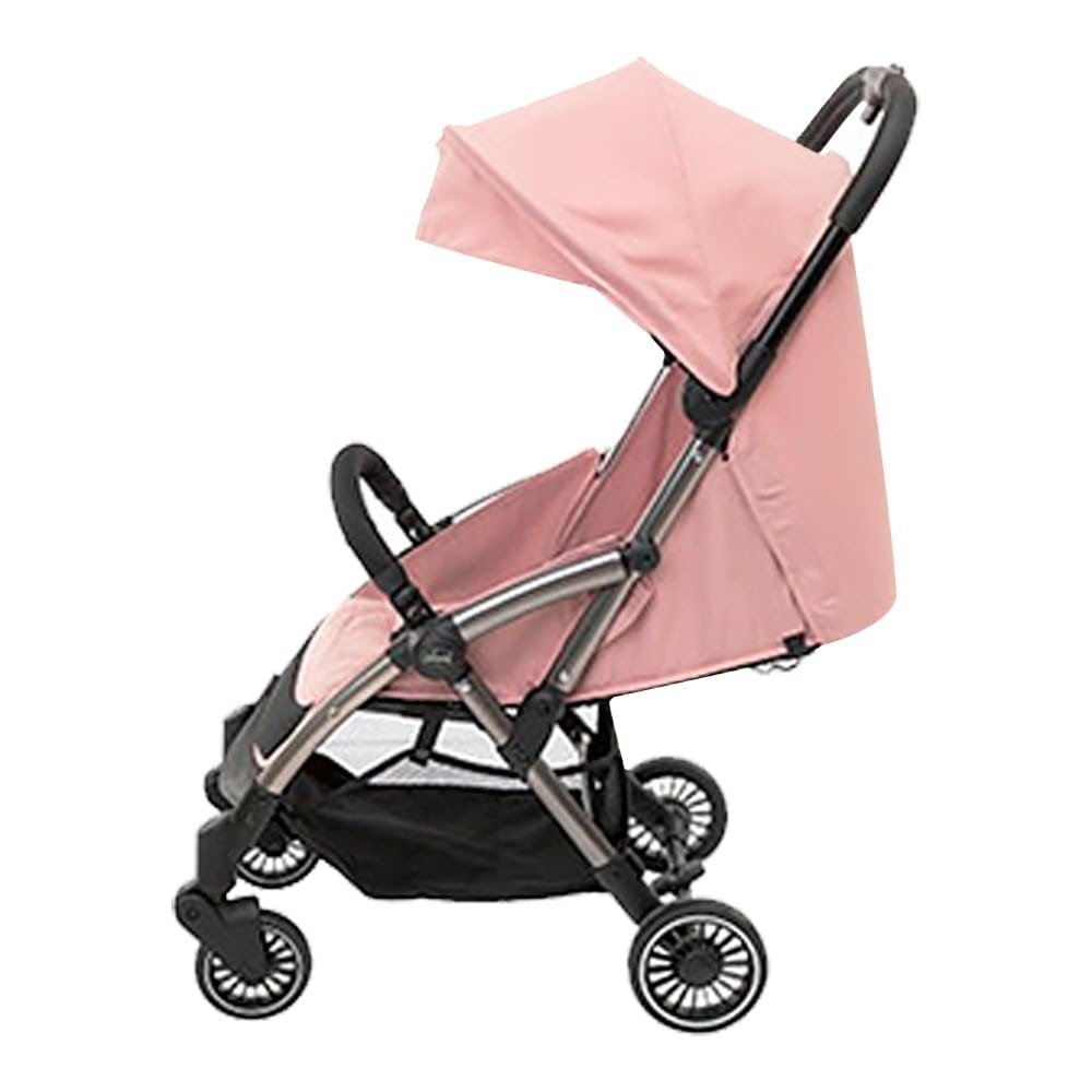 Carrinho de Bebê Chicco Cheerio Jet Blossom - 4 Rodas, Preto/Rosa