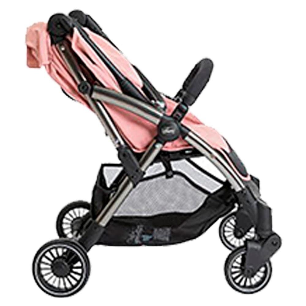 Carrinho de Bebê Chicco Cheerio Jet Blossom - 4 Rodas, Preto/Rosa