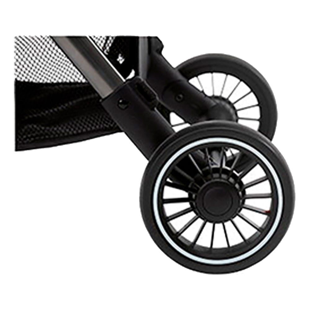 Carrinho de Bebê Chicco Cheerio Jet Blossom - 4 Rodas, Preto/Rosa