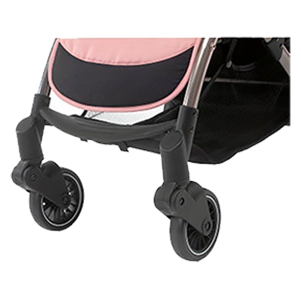 Carrinho de Bebê Chicco Cheerio Jet Blossom - 4 Rodas, Preto/Rosa