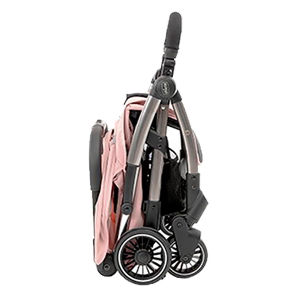 Carrinho de Bebê Chicco Cheerio Jet Blossom - 4 Rodas, Preto/Rosa