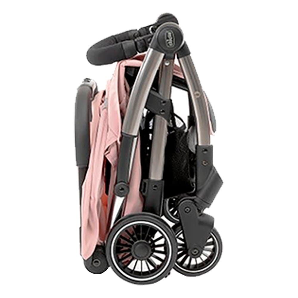 Carrinho de Bebê Chicco Cheerio Jet Blossom - 4 Rodas, Preto/Rosa