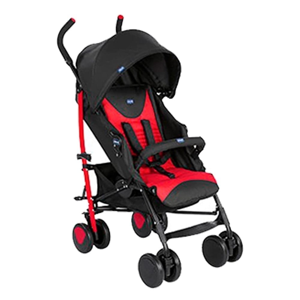 Carrinho Chicco Echo com Bumper Bar Scarlet Preto/Vermelho