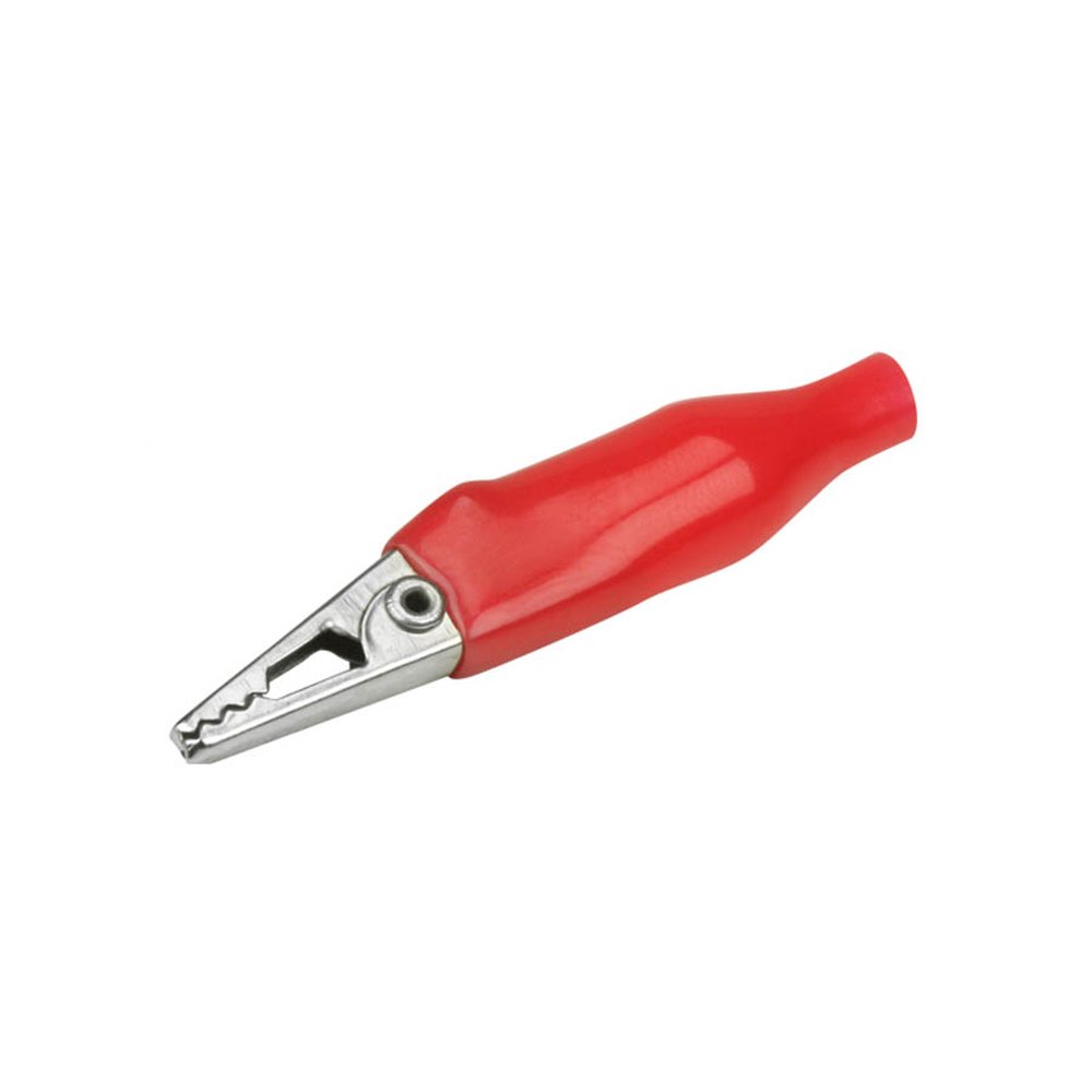 Garra Jacaré 5A Com Capa Pequena - Vermelho 28MM - 10 Unidades