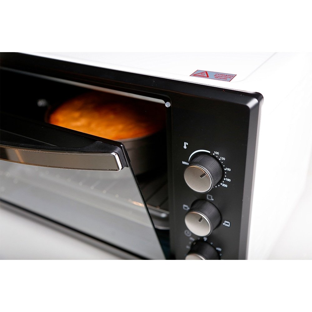 Forno Elétrico de Bancada Best 60 Litros - 4 Resistências, Branco/Preto, 220V