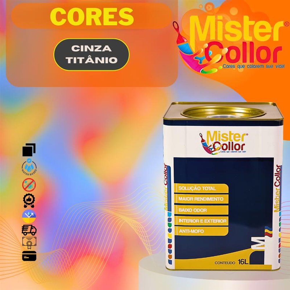Tinta Premium Acrílica para Pisos - Base Água - 16L Cor Cinza Titânio