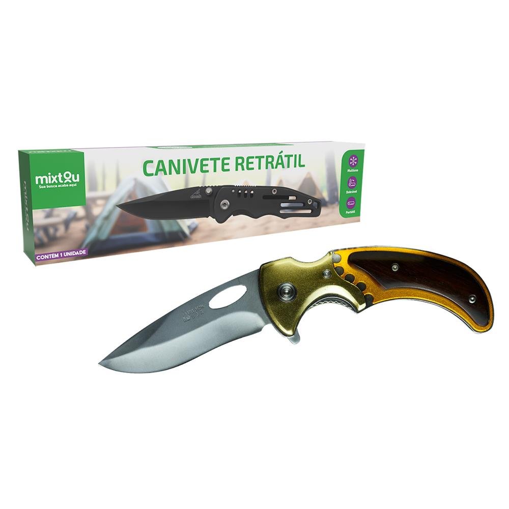 Canivete Faca Retrátil De Bolso Portátil Pesca Caça Camping - M500-E