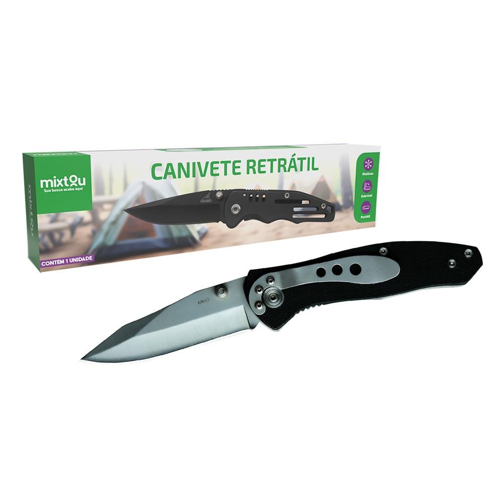 Canivete Faca Retrátil De Bolso Portátil Pesca Caça Camping - M500-F