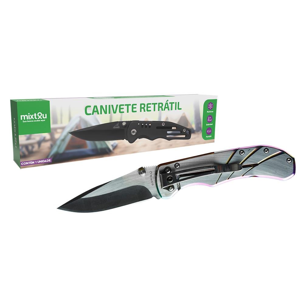 Canivete Faca Retrátil De Bolso Portátil Pesca Caça Camping - M500-I