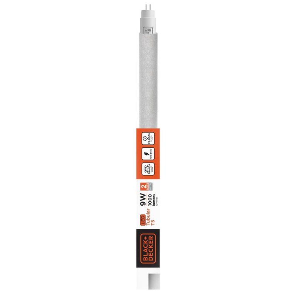 Lampada LED Black+Decker Tubular T5 9W 6500K Branca 60CM
