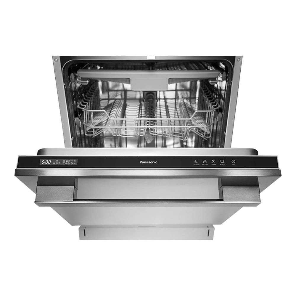 Lava-Louças 15 Serviços Panasonic NP-6M2FTKBRP - de Embutir, 8 Programações, Inox, 220V